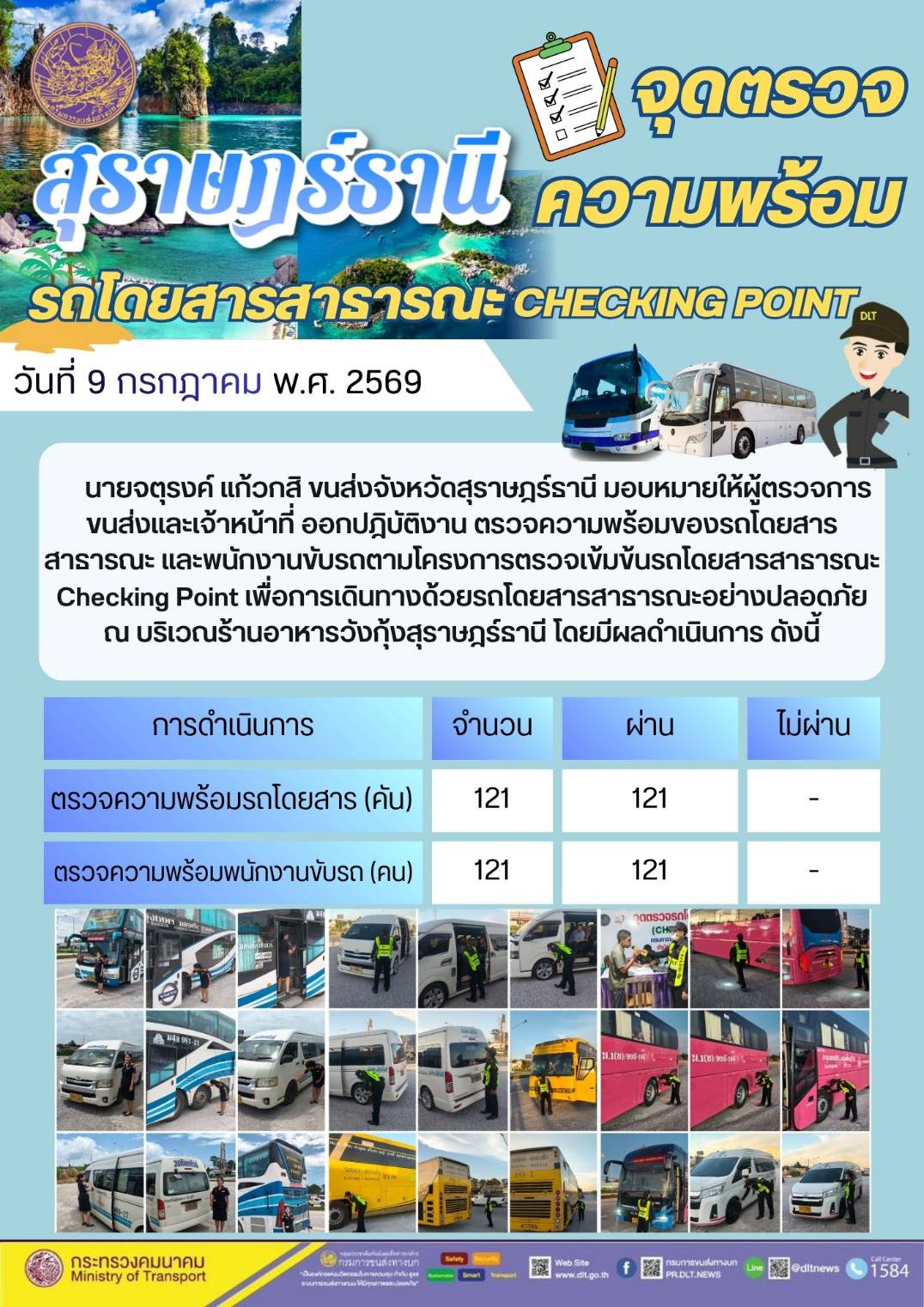 จุดตรวจ

ยุรายฎรรานี ความพร้อม

รถ โดยสาร สา รา รณะ CHECKING POINT
วันที่ 9 กรกฎาคม พ.ศ. 2569