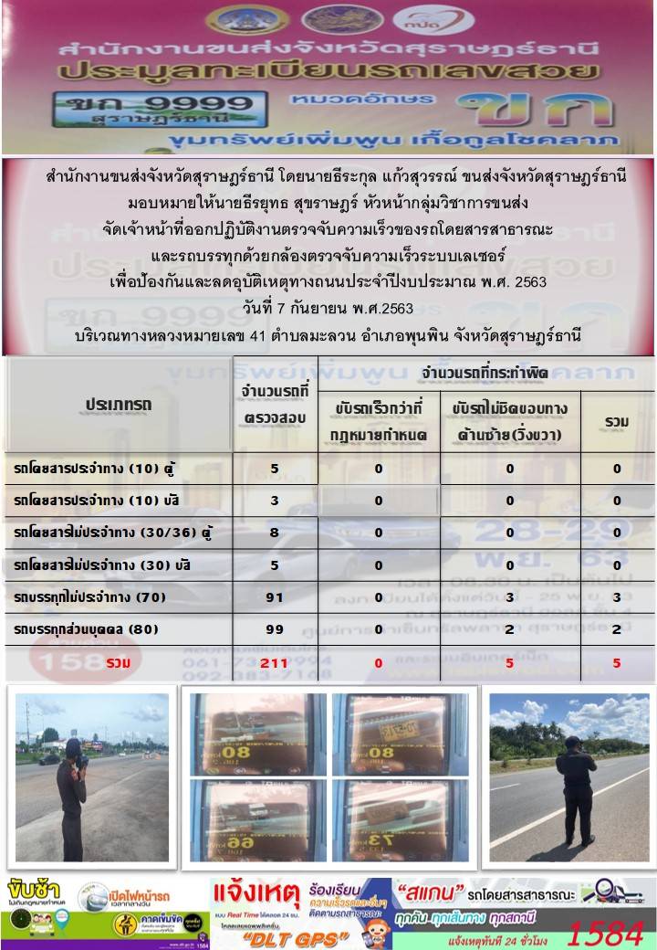 สำนักงานขนส่งจังหวัดสุราษฎร์ธานี ประมูลทะเบียนรถเลขสวย หมวดอักษร ขก (ขุมทรัพย์เพิ่มพูน  เกื้อกูลโชคลาภ)