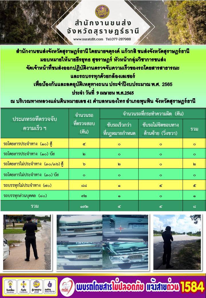 ตรวจจับความเร็วของรถโดยสารสาธารณะและรถบรรทุกด้วยด้วยกล้อง